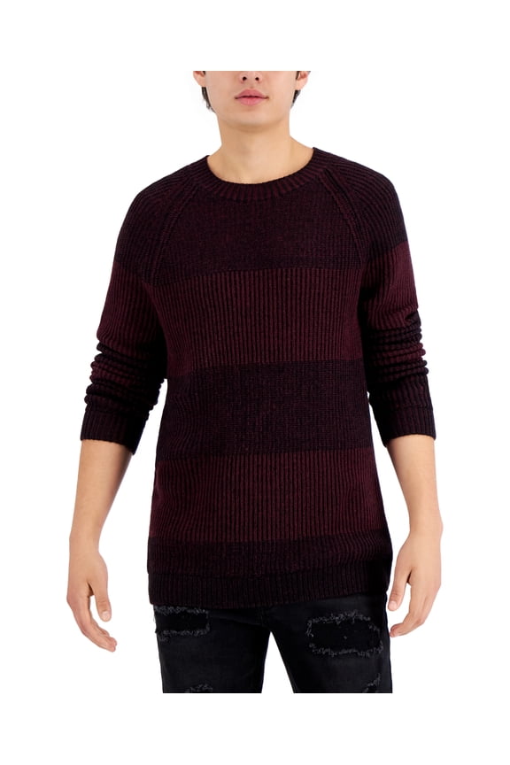 International Concepts Mens Plaited Crewneck Sweater Port M