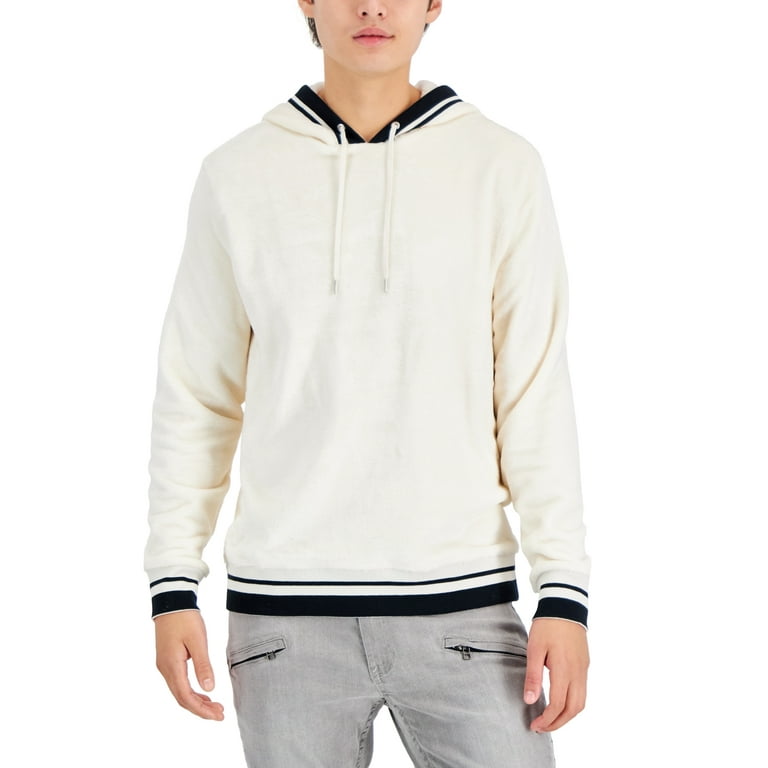 White velour hoodie sale