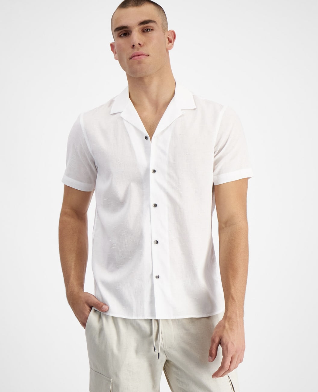 international concepts dress shirts I.N.C. International Concepts Men's Satin Button Down Shirt Deep Black Bristol Apparel Co