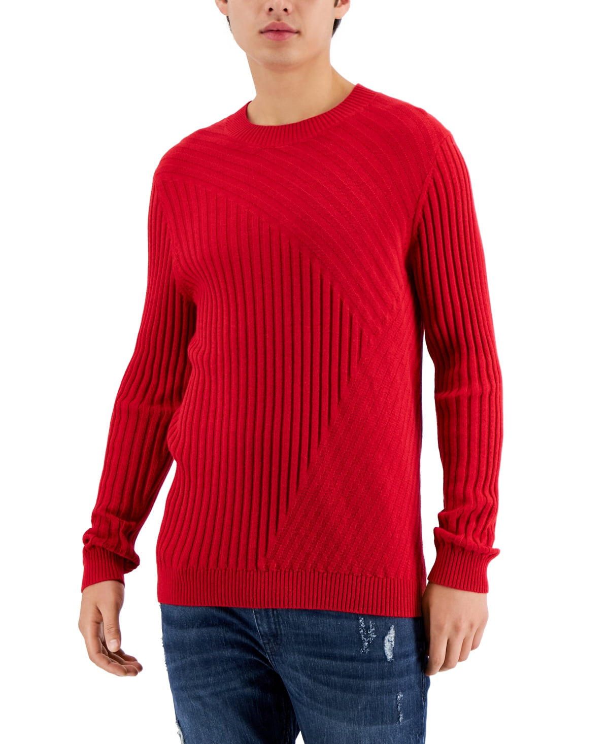 INC International Concepts I.N.C. Appliqué Balloon-Sleeve Sweater
