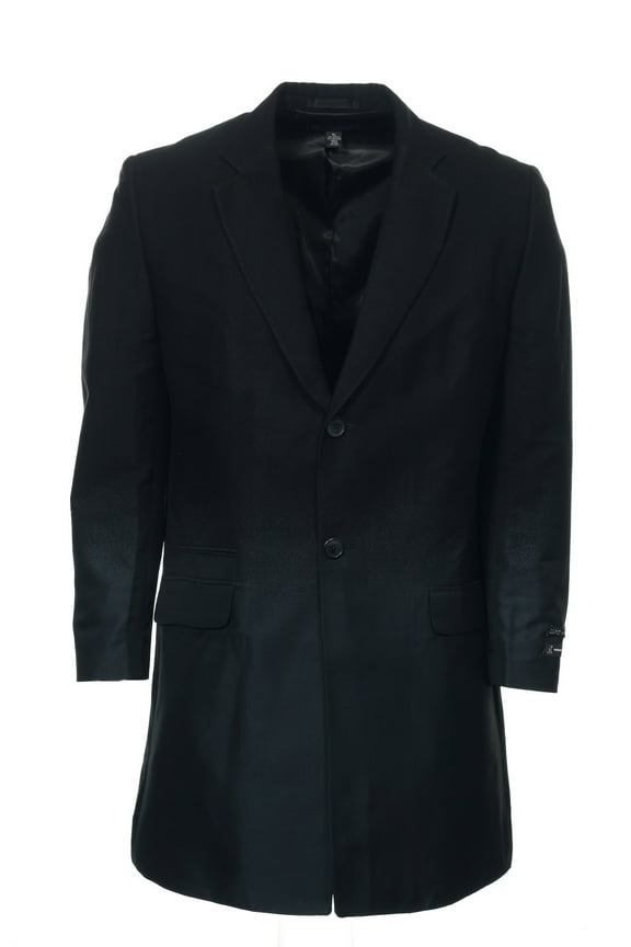Mens Gradient Ombre Trench Coat (Medium, Black)