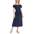 thumbnail image 1 of INC International Concepts Off The Shoulder Dress Indigo Sea M, 1 of 1