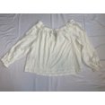 thumbnail image 1 of INC International Concepts Off The Shoulder Eyelet Top Washed White L, 1 of 3