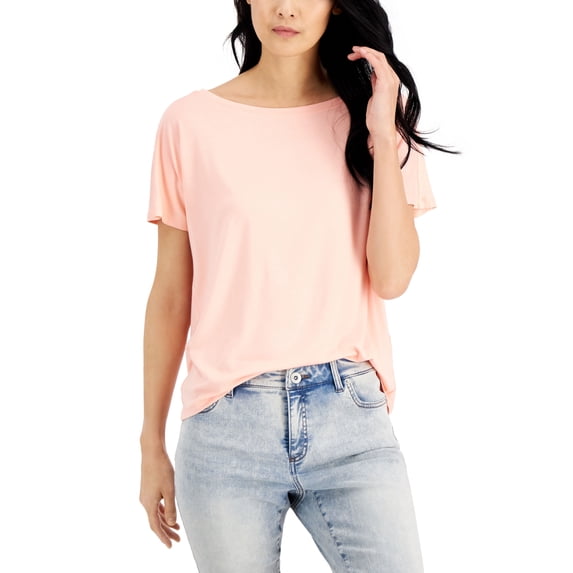 INC International Concepts Petite Dolman Sleeve Tee First Blush PS