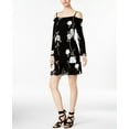 thumbnail image 1 of INC International Concepts Petite Floral Print Cold Shoulder Dress Floral Wave Embroidered PM, 1 of 1