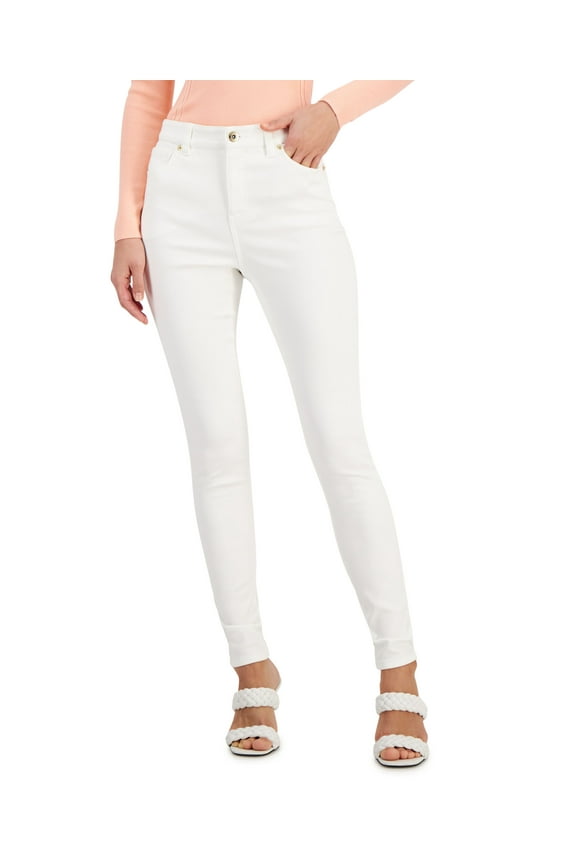 Petite High Rise Skinny Jeans White 0P