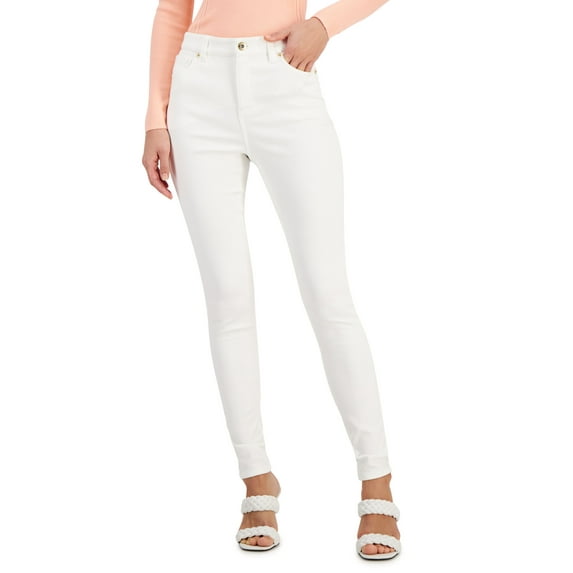 INC International Concepts Petite High Rise Skinny Jeans White 16 P