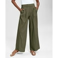 thumbnail image 1 of INC International Concepts Petite High Rise Wide Leg Pants Burnt Olive 12P, 1 of 1