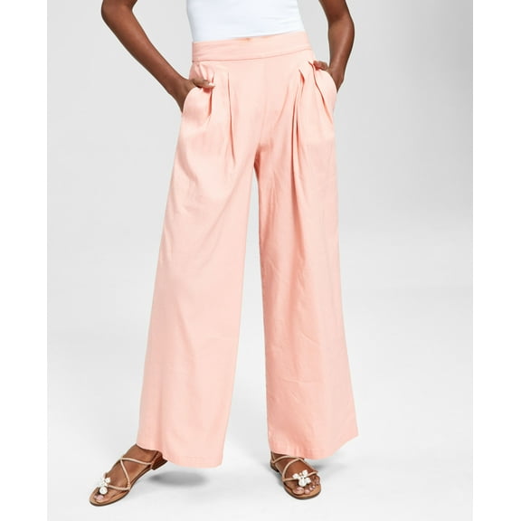 INC International Concepts Petite High Rise Wide Leg Pants First Blush 8P