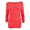 thumbnail image 1 of INC International Concepts Petite Mixed Stitch Sweater Hibiscus Bloom PM, 1 of 2