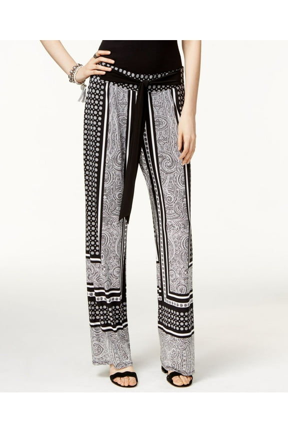 Petite Printed Soft Pants Carrara Marble Petite Medium Womens