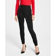 thumbnail image 1 of INC International Concepts Petite Shiny Pull On Ponte Pants Deep Black PS, 1 of 1