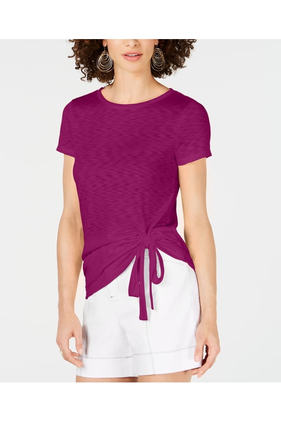 Petite Side Ruched T-Shirt Cranberry Rose PXS