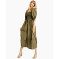 thumbnail image 1 of INC International Concepts Petite Smocked Ruffled Hem Dress Burnt Olive PM, 1 of 1