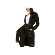 INC International Concepts Petite Studded Completer Cardigan Sweater Deep Black PS