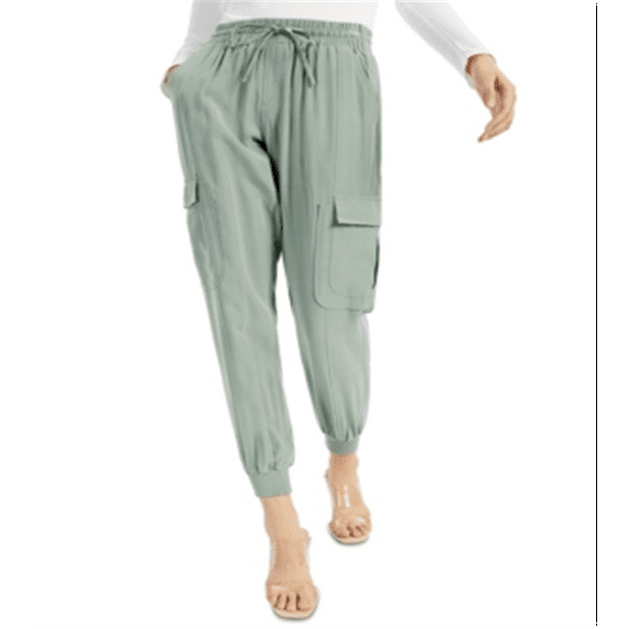 INC International Concepts Petite Utility Jogger Pants Indigo Sea PS