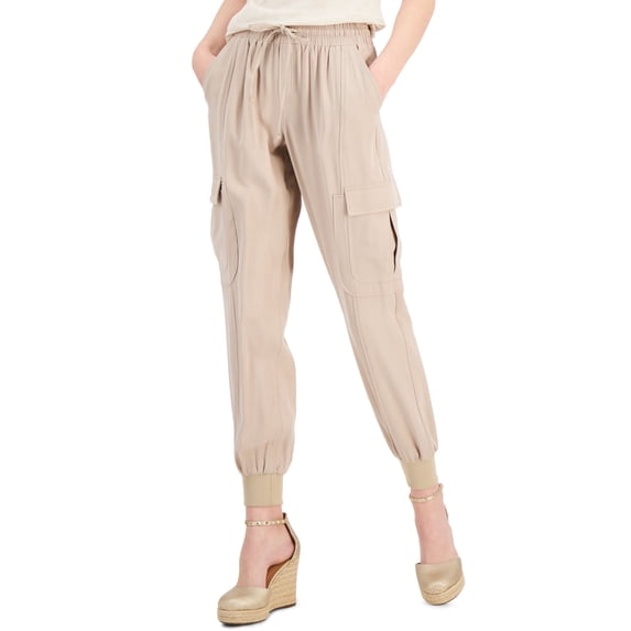 INC International Concepts Petite Utility Jogger Pants Toasted Twine PXS