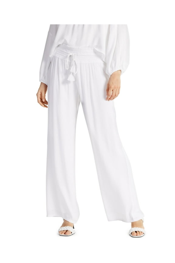 Petite Wide Leg Pants Bright White PL