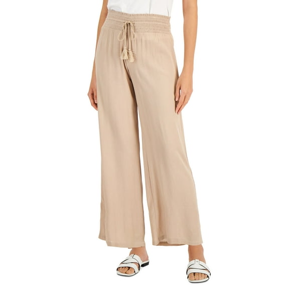 INC International Concepts Petite Wide Leg Pants Toasted Twine PS