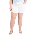 thumbnail image 1 of INC International Concepts Plus Size Bengaline Shorts Bright White 16W, 1 of 1