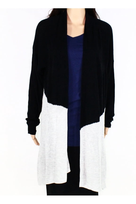 Plus Size Colorblocked Completer Sweater (Black, 0X)