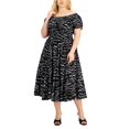 thumbnail image 1 of INC International Concepts Plus Size Cotton Printed Midi Dress Talia Tiger 0X, 1 of 1