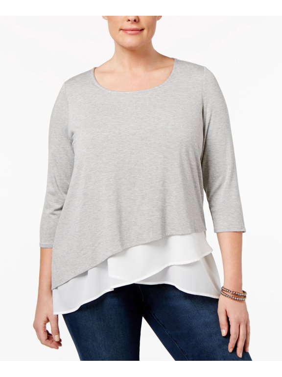 Plus Size Layered Look Top Refind Paisley 18