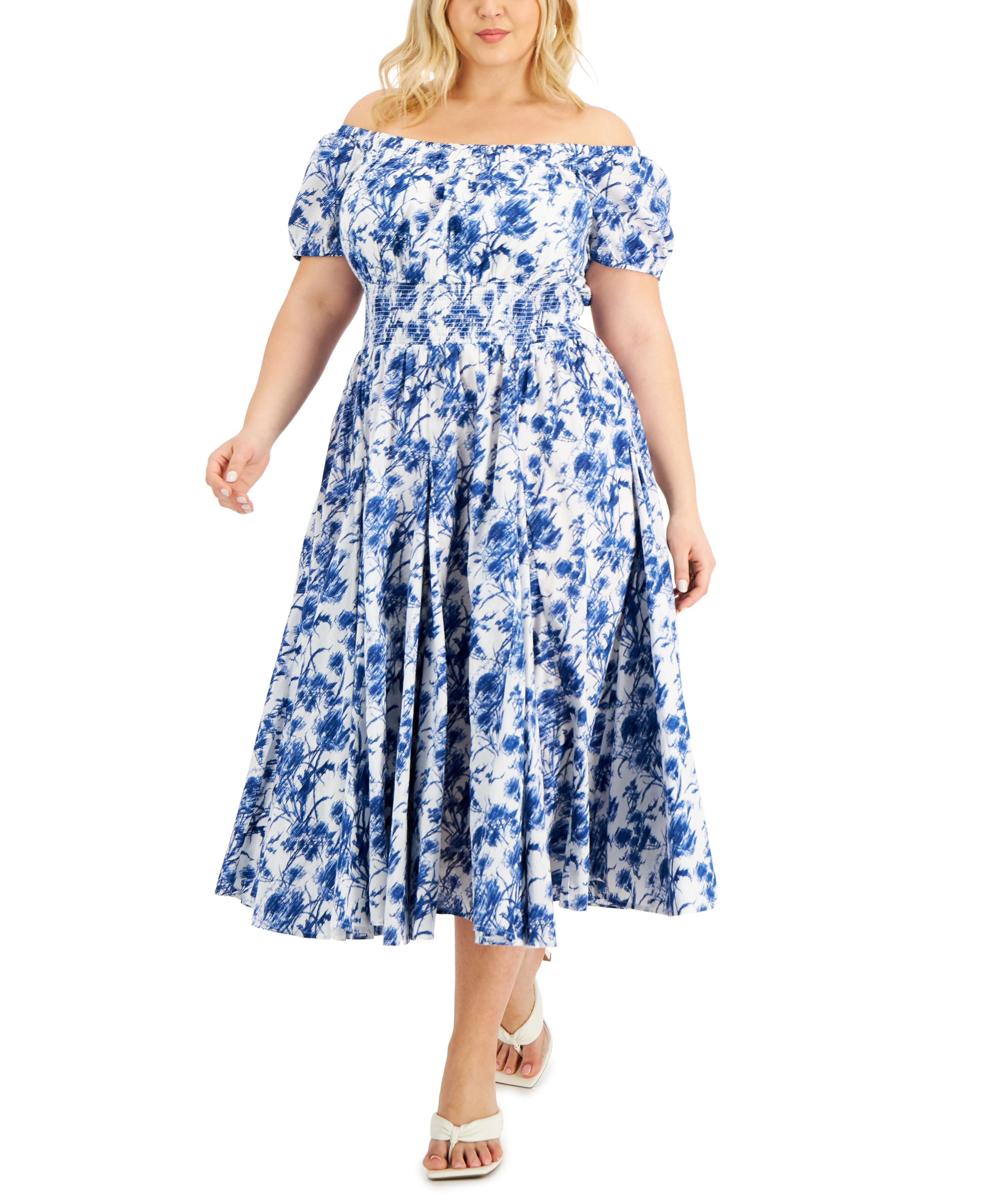 blue dress inc International Concepts Plus Size Dresses Ball gown