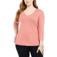 thumbnail image 1 of INC International Concepts Plus Size Ribbed V Neck Top First Blus 1X, 1 of 1