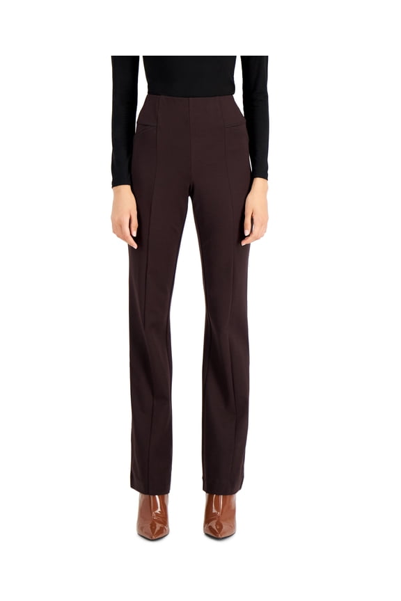 Ponte Knit Bootcut Pants French Roast XS