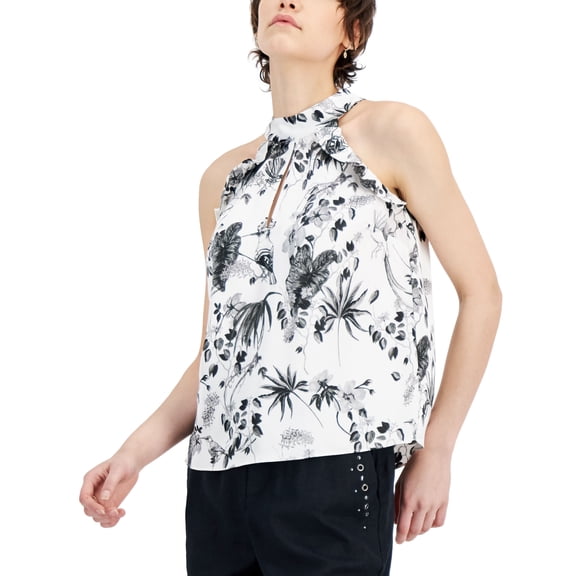 INC International Concepts Printed Keyhole Top Raina Garden XL