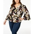 thumbnail image 1 of INC International Concepts -  Printed Surplice Blouse - Plus -  3X, 1 of 2