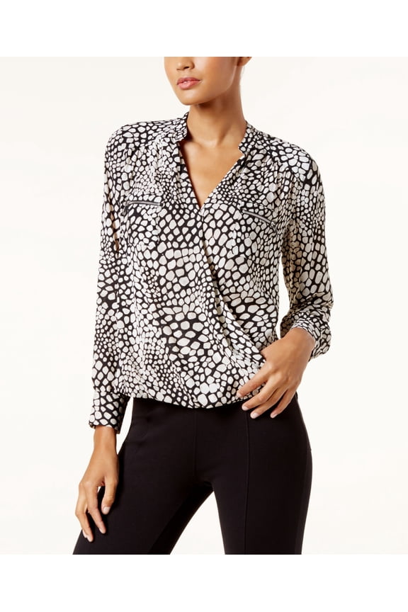 Printed Surplice Top Copacabana Croc M