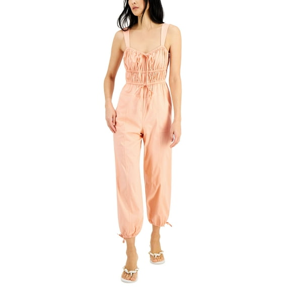 INC International Concepts Ruched Jumpsuit First Blush M