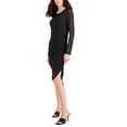 thumbnail image 1 of INC International Concepts Solid Ruched Dress Avalon Black 2XL, 1 of 1