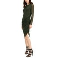 thumbnail image 1 of INC International Concepts Solid Ruched Dress Avalon Olive M, 1 of 1
