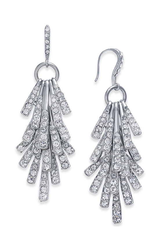 Stick Shaky Chandelier Earrings (Silver)