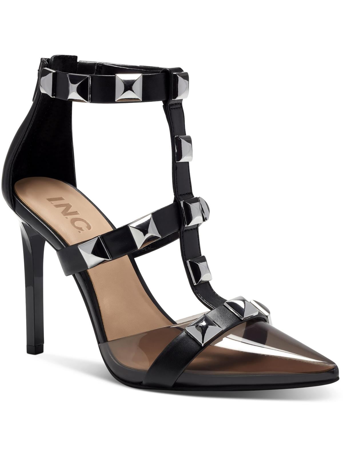 INC Womens Syndia Faux Leather Studded Pumps
