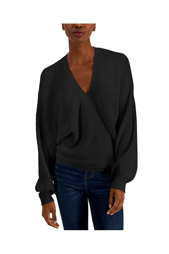Tie Dye Wrap Sweater Deep Black S