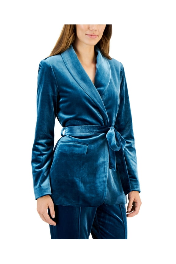 Velvet Wrap Blazer Wrap Blazer Teal Kingfisher XL