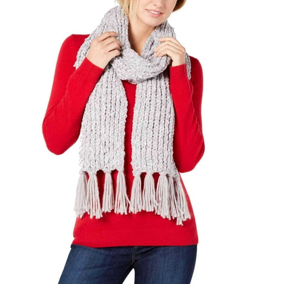 INC International Concepts Women’s Chenille Shine Scarf, Gray