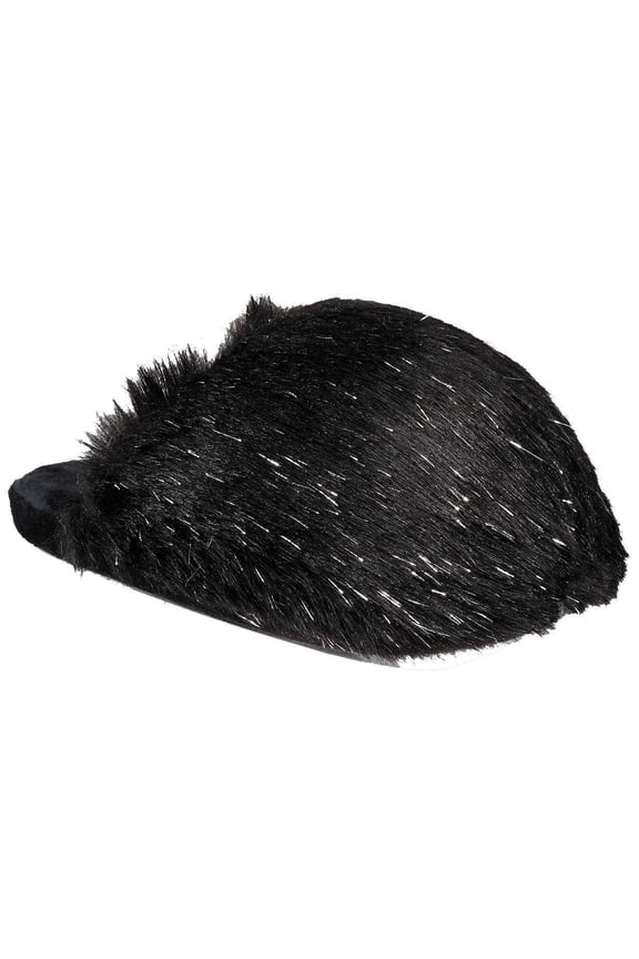 Women’s Fluffy Faux-fur Scuff Slippers, Black, Small