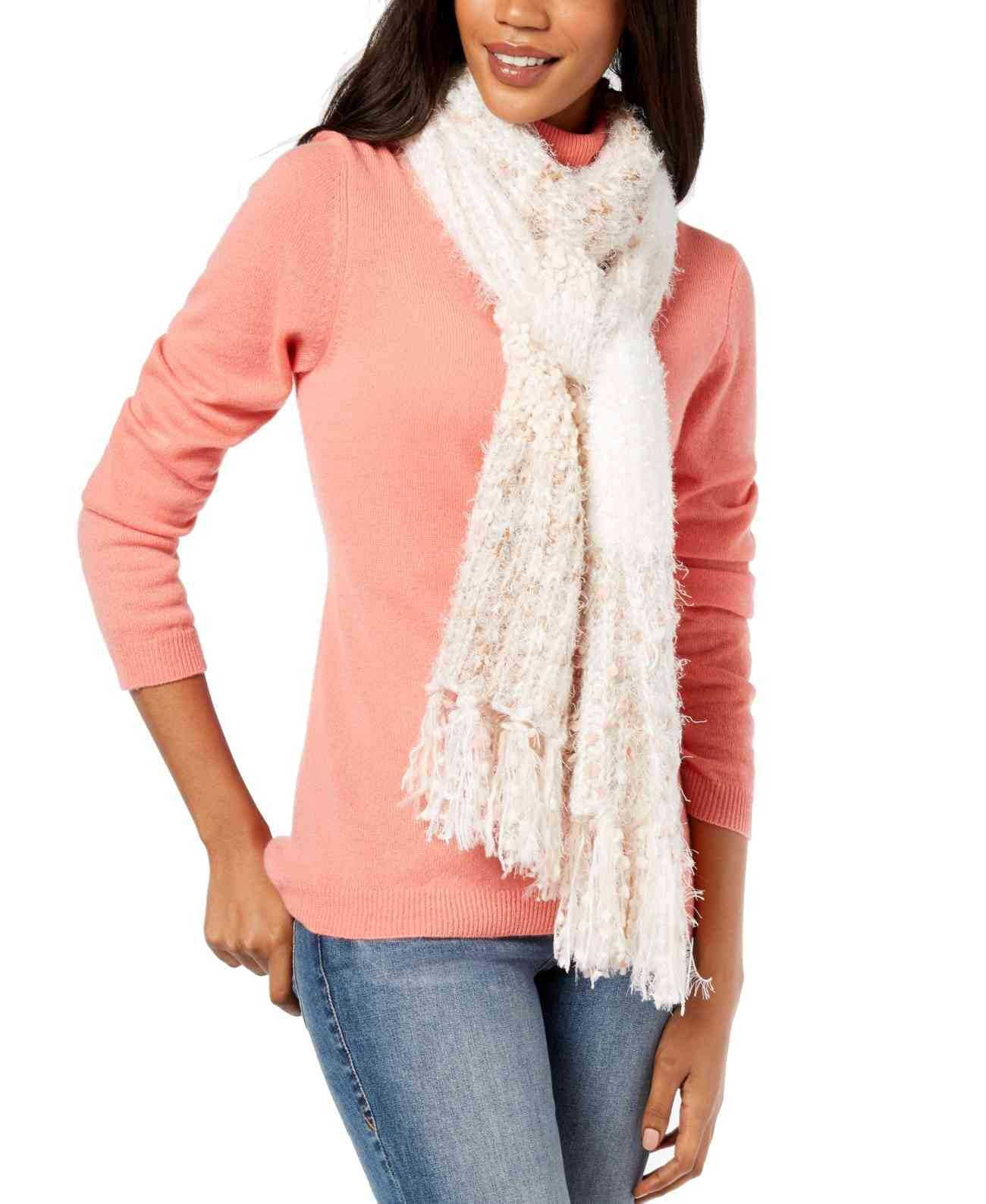 【PARTIMENTO】★ RIBBED STRIPE KNIT MUFFLER ★ 4 COLOR Style & Co Ribbed Knit Striped Muffler Scarf Black Combo | eBay
