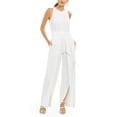 thumbnail image 1 of INC International Concepts Women's Belted Flyaway Leg Jumpsuit White Size 14, 1 of 3