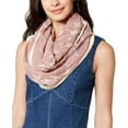thumbnail image 1 of INC International Concepts Women’s Embroidered Spring Loop Scarves, Pink, 1 of 1