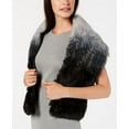thumbnail image 1 of INC International Concepts Women’s Faux-Fur Stole Scarves, Black/Grey, 1 of 3