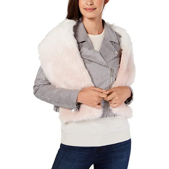 INC International Concepts Women’s Faux-Fur Stole Scarves, Blush