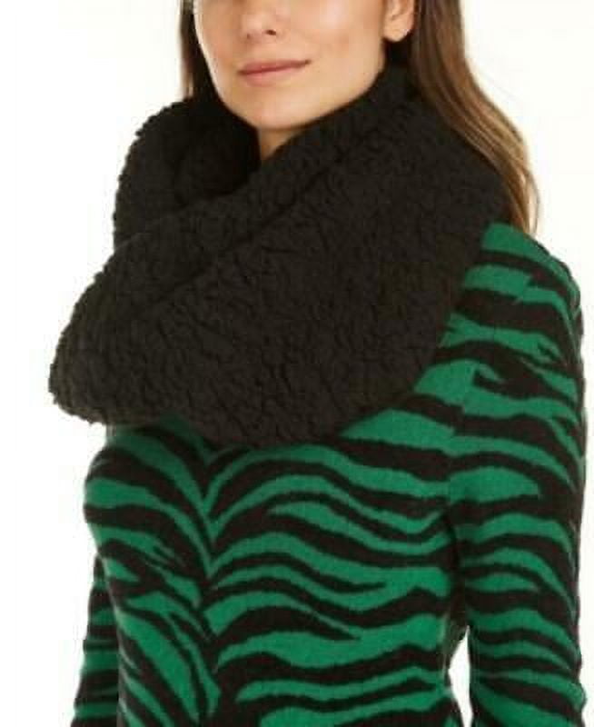 INC International Concepts Women's Faux-Sherpa Loop Scarf Black One Size,MSRP$39 INC International Concepts Women's Faux-Sherpa Loop Scarf Black One Size,MSRP$39