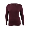 thumbnail image 1 of INC International Concepts Women's Grommet Top (XL, Port), 1 of 2