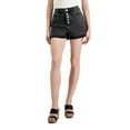 thumbnail image 1 of INC International Concepts Womens High Rise Button Fly Shorts Black 4, 1 of 3
